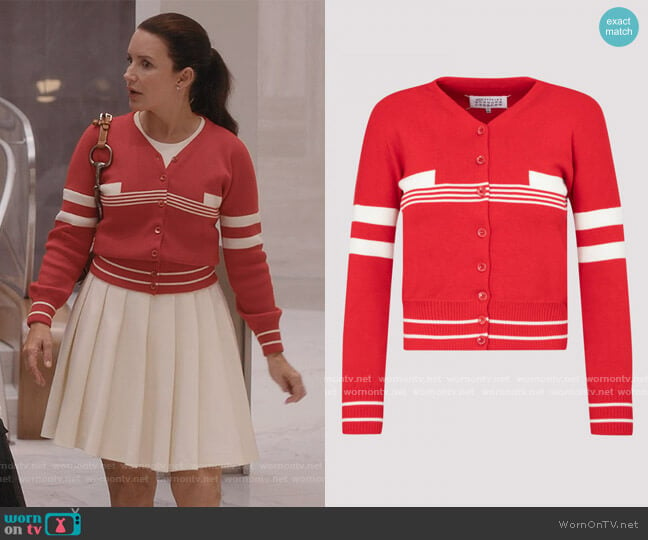 Wool and Cotton Sweater by Maison Margiela worn by Charlotte York (Kristin Davis) on And Just Like That