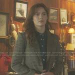 Nancy’s grey plaid blazer on Nancy Drew