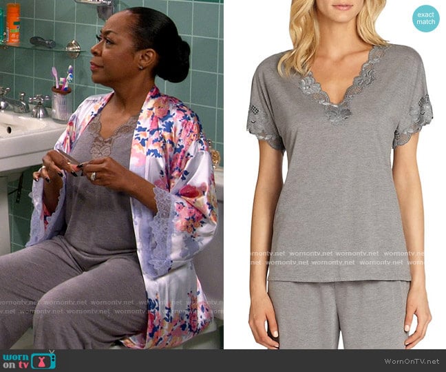 Natori Zen Pajamas worn by Tina Butler (Tichina Arnold) on The Neighborhood