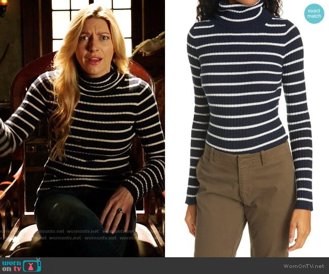 Ava’s striped turtleneck on Legends of Tomorrow