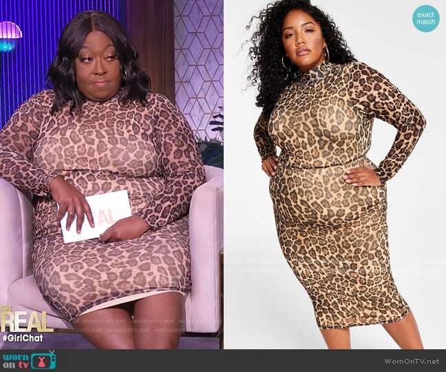 Trendy Mesh Bodycon Dress by Nina Parker worn by Loni Love on The Real