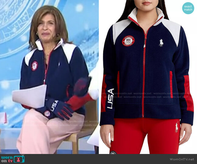 Team USA Opening Ceremony Mid Jacket by Ralph Lauren worn by Hoda Kotb on Today