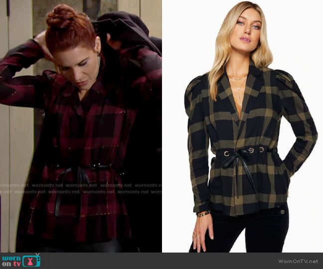 Ramy Brook Ina Blazer worn by Sally Spectra (Courtney Hope) on The Young and the Restless