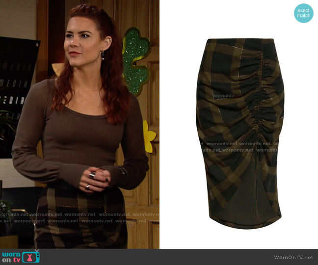 Ramy Brook Wilma Skirt worn by Sally Spectra (Courtney Hope) on The Young & the Restless
