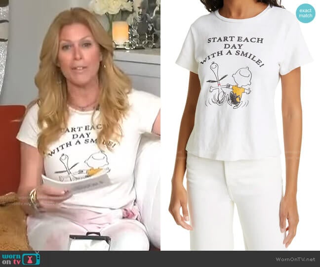 Classic Graphic Tee by Re/Done x Peanuts Snoopy worn by Jill Martin on Today