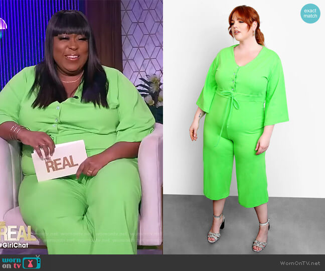 Wide Leg Lounge Jumpsuit by Rebdolls worn by Loni Love on The Real