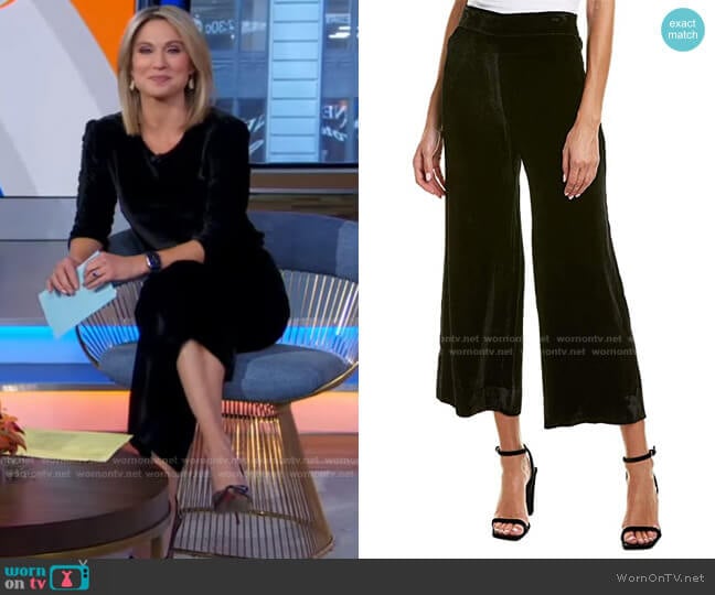 WornOnTV: Amy’s black ruched sleeve velvet top and pants on Good ...