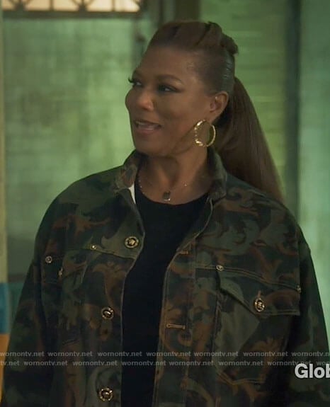 Robyn’s camo shirt jacket on The Equalizer