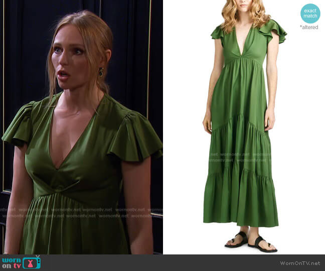 Paloma Dress in Fern Green by Sachin & Babi worn by Abigail Deveraux (Marci Miller) on Days of our Lives