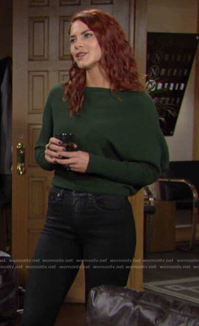 Sally’s green sweater on The Young and the Restless