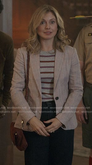 Sam's pink plaid blazer on Ghosts