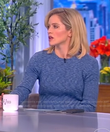 Sara’s blue knit dress on The View