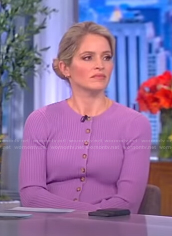 Sara’s lilac ribbed dress on The View