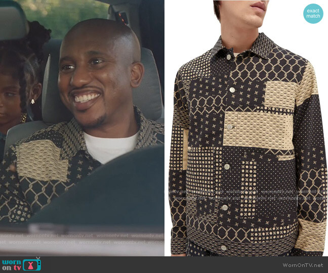 Patchwork Print Cotton & Linen Jacket by Scotch and Soda worn by Gary Williams (Chris Redd) on Kenan