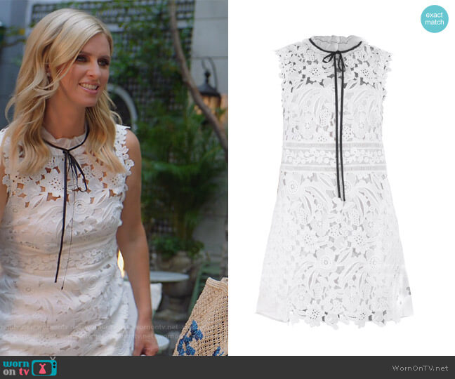 Bow Detailed Floral Lace Dress by Self Portrait worn by Nicky Hilton Rothschild on Paris in Love