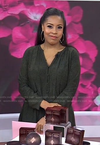 Sheinelle’s green dotted mini dress on Today