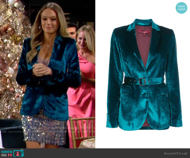 Sies Marjan Terry Velvet Blazer worn by Abby Newman (Melissa Ordway) on The Young & the Restless