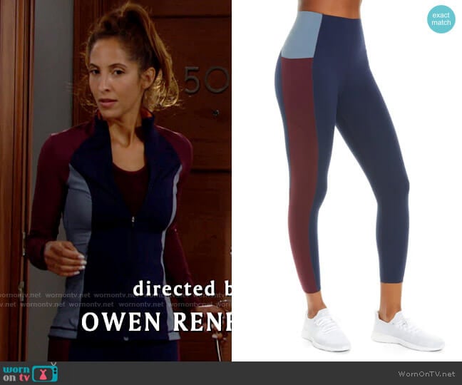 Sweaty Betty Power High Waist Pocket 7/8 Leggings worn by Lily Winters (Christel Khalil) on The Young and the Restless