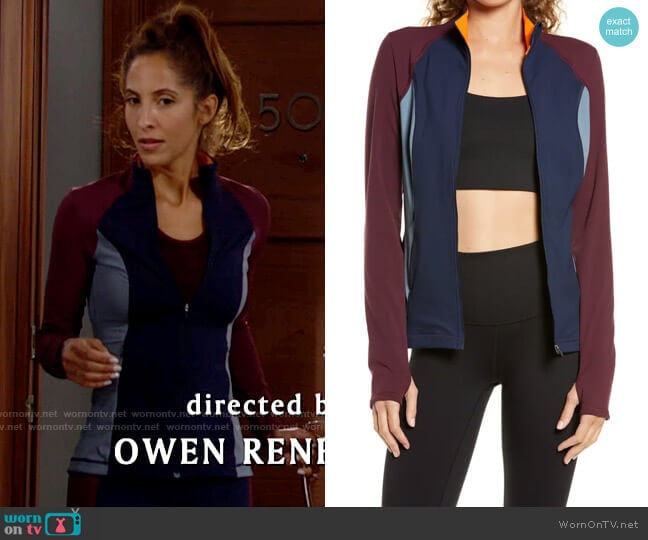 Sweaty Betty Power Workout Full Zip Jacket worn by Lily Winters (Christel Khalil) on The Young and the Restless