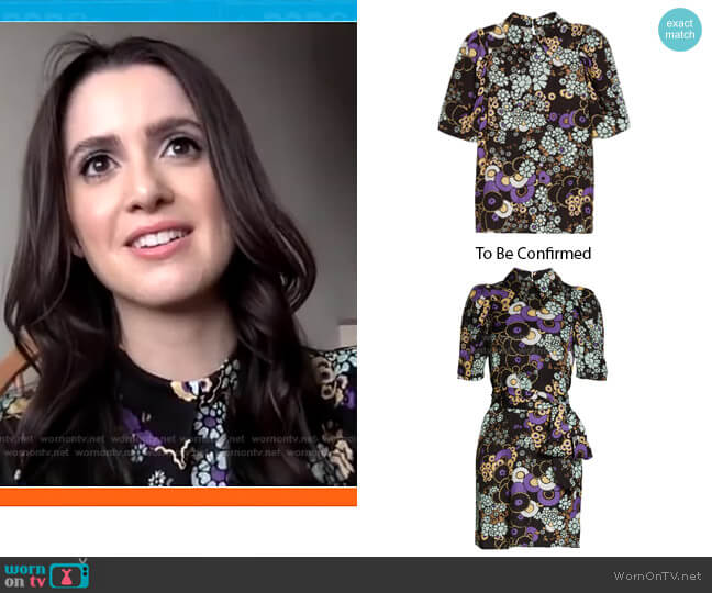 Yvonn Floral Top and Saskiie Floral Dress by Ted Baker worn by Laura Marano on Today