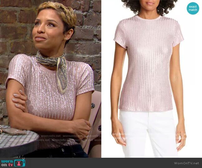 Catrino Top by Ted Baker worn by Elena Dawson (Brytni Sarpy) on The Young and the Restless