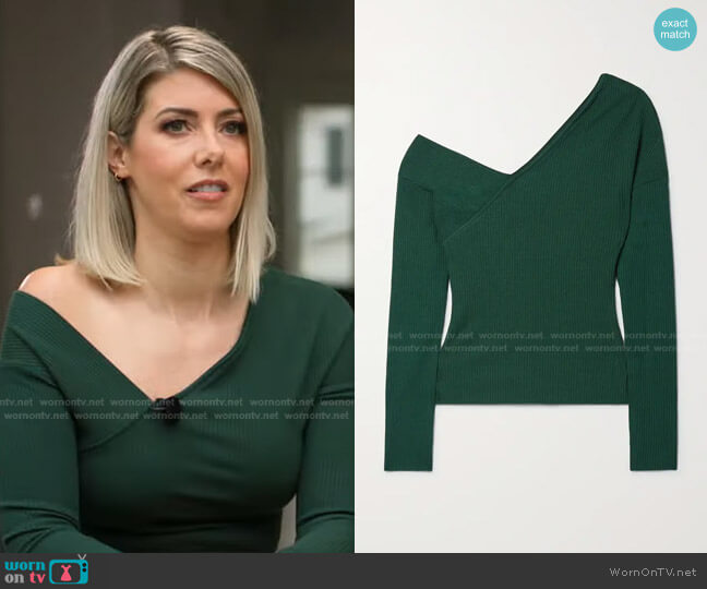 Alloy Rib Knit Top by The Range worn by Kelly Rizzo on GMA