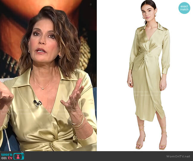 Twist Midi Dress by Theory worn by Teri Hatcher on E! News Daily Pop