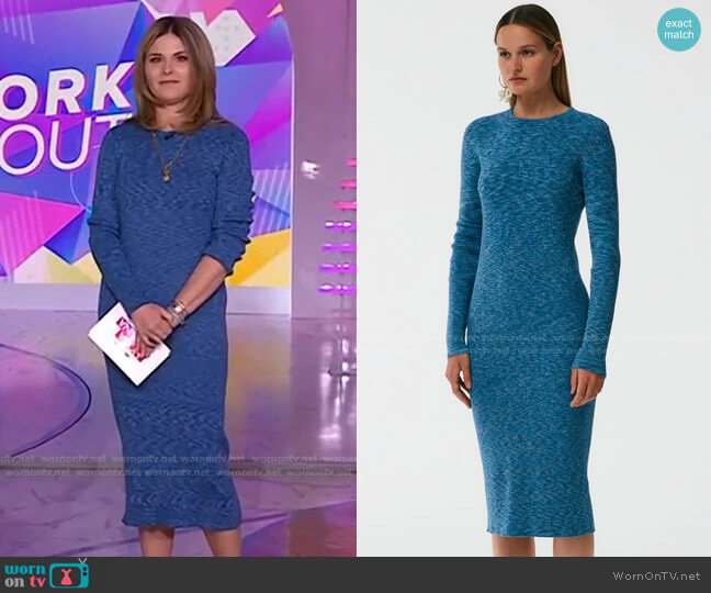 Printed Combed Cotton Midi Dress by Tibi worn by Jenna Bush Hager  on Today