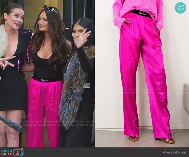 WornOnTV: Lisa's pink satin pants on The Real Housewives of Salt Lake City  | Lisa Barlow | Clothes and Wardrobe from TV