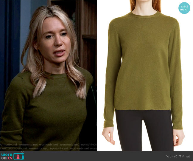 Vince Erba Clean Trim Cashmere Sweater worn by Stevie Hammer (Kristen Hager) on Chicago Med