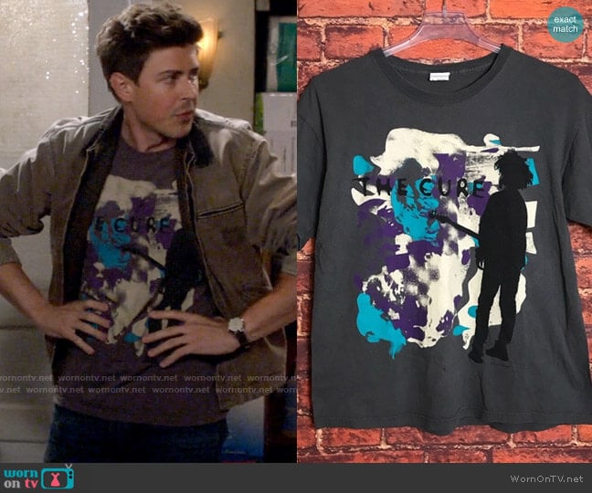 Vintage The Cure Boys Don't Cry T-shirt worn by Jesse (Christopher Lowell) on How I Met Your Father