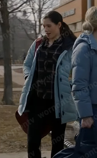 Violet's white puffer jacket on Chicago Fire