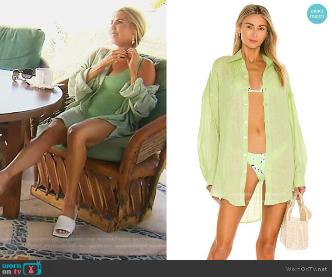 Playa Shirt Dress by Vitamin A worn by Dr. Jen Armstrong  on The Real Housewives of Orange County