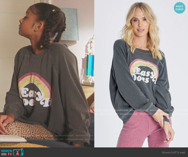 Easy Does It Sommers Sweatshirt by Wildfox worn by Aubrey Williams (Dani Lane) on Kenan