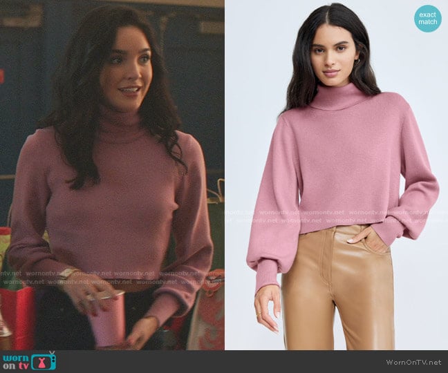 Rebecca Turtleneck Sweater by Wilfred worn by Bess (Maddison Jaizani) on Nancy Drew