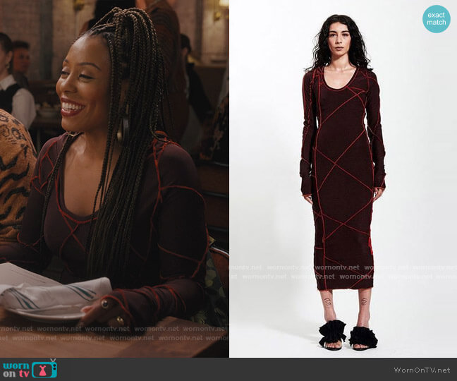 Iconic Hoodie Dress by Xuly Bet worn by Dr. Nya Wallace (Karen Pittman) on And Just Like That