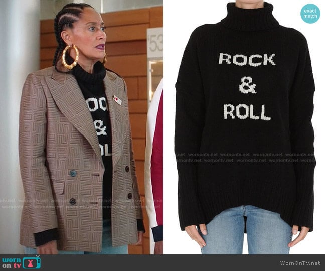 Alma Rock Sweater by Zadig & Voltaire worn by Rainbow Johnson (Tracee Ellis Ross) on Black-ish