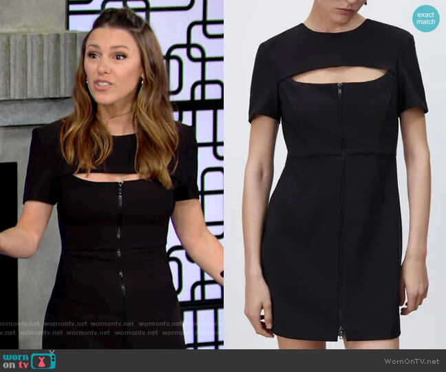 Zara Cutout Zipper Mini Dress worn by Chloe Mitchell (Elizabeth Hendrickson) on The Young and the Restless