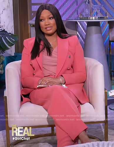 Garcelle’s pink double breasted blazer on The Real