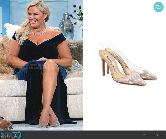 Amber Ghost Embellished Pumps by Alexandre Vauthier worn by Heather Gay on The Real Housewives of Salt Lake City