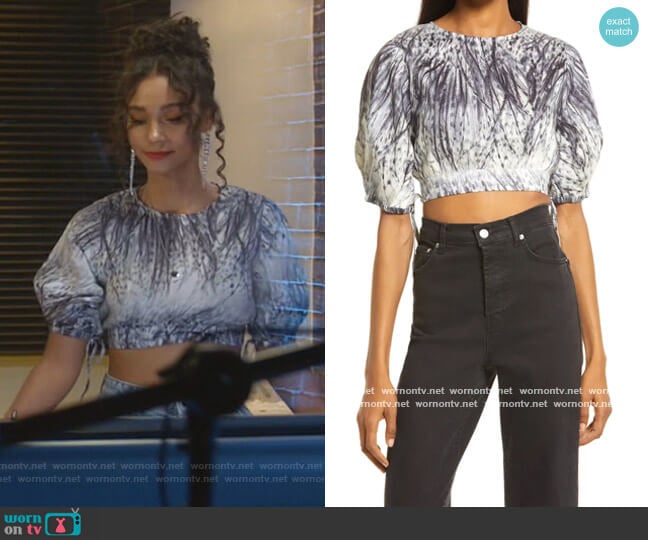 Asta Pembury Crop Top by All Saints worn by Layla Keating (Greta Onieogou) on All American