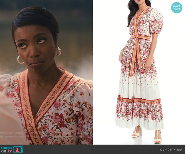 x Kimberly Whitman Mari Floral Maxi Dress by Antonio Melani worn by Helen Decatur (Heather Headley) on Sweet Magnolias