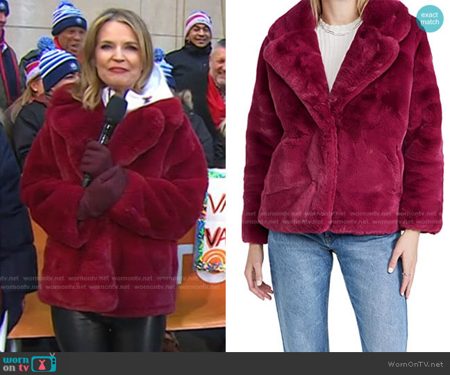 Milly Coat by Apparis worn by Savannah Guthrie on Today