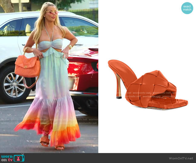 BV Lido Slide Sandal by Bottega Veneta worn by Alexia Echevarria (Alexia Echevarria) on The Real Housewives of Miami