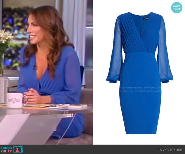 WornOnTV: Alyssa Farah Griffin’s blue pleated v-neck dress on The View ...