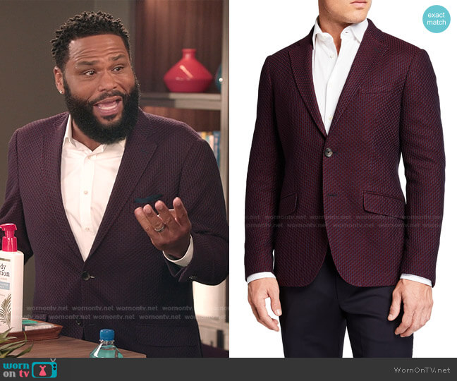 Basic Knit Blazer by Etro worn by Andre Johnson (Anthony Anderson) on Black-ish