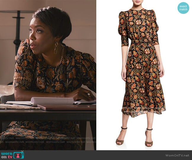 WornOnTV: Helen’s black floral embroidered dress on Sweet Magnolias ...