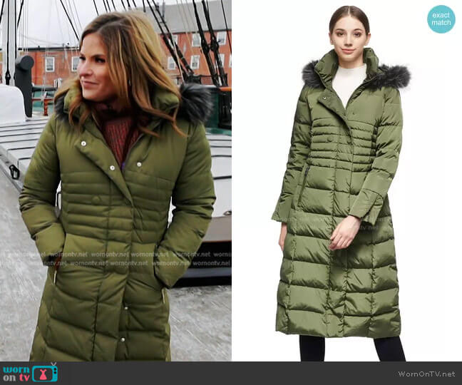 Down Jacket with Hood Fur by Orolay worn by Jenna Bush Hager  on Today