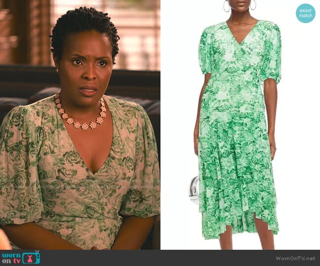 WornOnTV: Peggy’s green floral wrap dress on Sweet Magnolias | Clothes ...