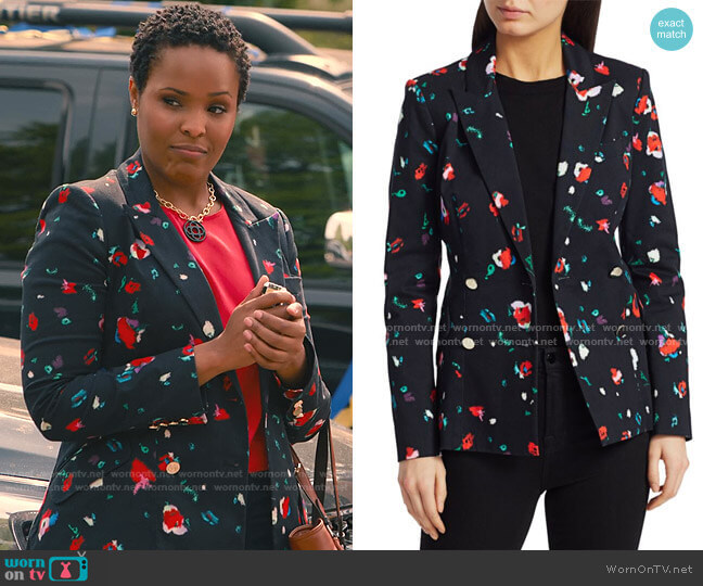 Floral Rodeo Blazer by Derek Lam 10 Crosby worn by Brittany L. Smith on Sweet Magnolias